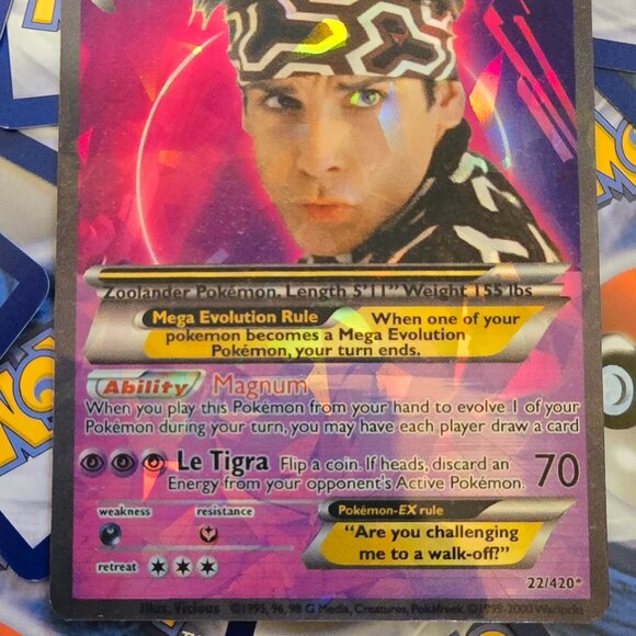 Blue Steel Zoolander Pokemon Card Custom holo foil - Picture 3 of 8